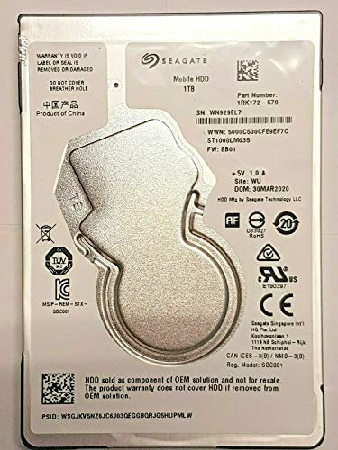 ST1000LM035 for Parts, Data recovery SN WN929EL7 PN 1RK172-570 30 MAR 2020 China