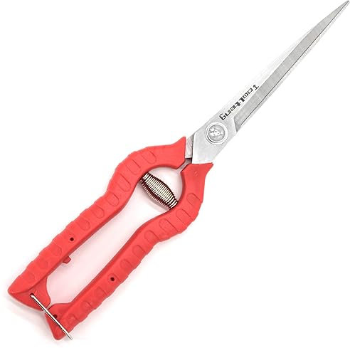 TOOLTENG Extra lange Gartenschere, Edelstahl Gartenschere, Bonsai-Pflanzenschere für dornige Rosen, Pflanzen, Blumen, Ernte von Kräutern, Obst oder Gemüse