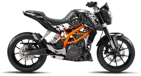 Dekor (Aufkleber) für KTM Duke 125/390 2011-2016 (Weiß)