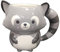 Chmentnanza Waschbär Tasse Kaffeebecher 560ml Keramik Waschbärform für Kinder und Familie