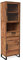 Woodkings Sydney Vitrine I Glasschrank aus Massivholz I BxHxT: 50x185x45 I Wohnzimmer Möbel I Hochschrank mit Türen