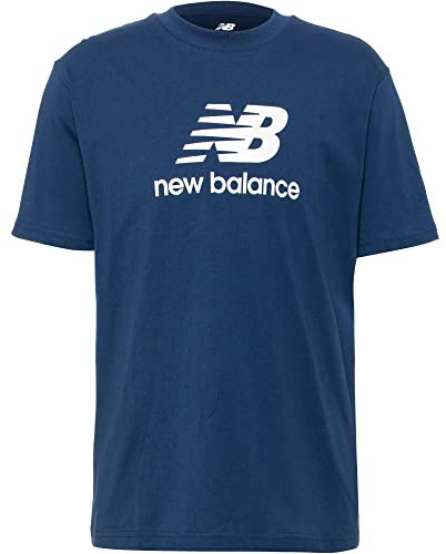 New Balance Herren T-Shirt Essentials Logo Relaxed Navy (as3, Alpha, m, Regular, Regular)