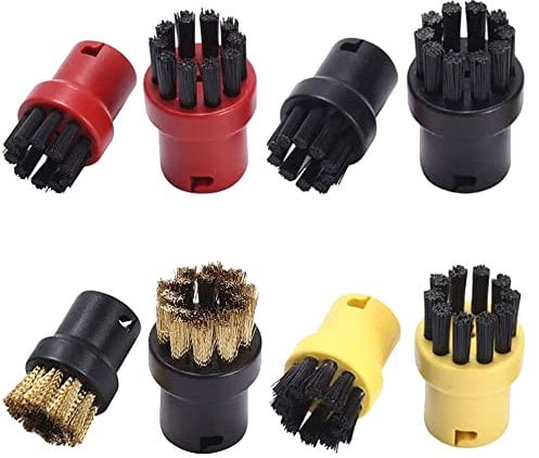 Nylon Round Brushes for Karcher,Kärcher Round Brush Set,Steam Cleaning Brush,Steam Cleaner SC1 SC2 SC3 SC4 SC5 6 (8 PCS)