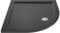 VeeBath 40mm Slate Grey Quadrant Shower Tray for Walk in Wet Room Enclosure Cubicle - 700 x 700mm
