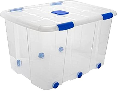 Acan Tradineur – Caja de Almacenamiento N.º 16 – Capacidad de 133 litros – Fabricado en España - Contenedor para almacenar Juguetes, Libros, Ropa, Mantas - 76,8 x 56,5 x 46,4 cm
