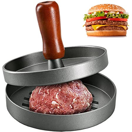 Molde para Hamburguesas de Acero Inoxidable – Prensa para Hacer Hamburguesas Caseras Fácil de Limpiar Ideal para BBQ y Parrilladas