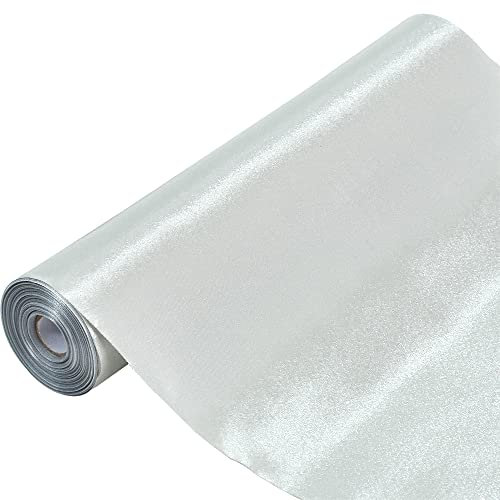 TONIFUL Wide satin ribbon-for Gift Wrapping Christmas Tree Halloween Thanksgiving Wedding Car Chair Pageant Sashes Grand Opening Festival Party Decor-Silver Ribbon-10 Inch X 11yds