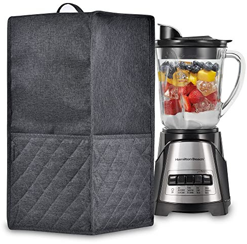Zbeiur Kitchen Blender Dust Cover,Blender Covers Compatible with Ninja Foodi Blender,Juicer Cover with Accessory Pocket. Waterproof Fabric, Easy to clean (Grey)