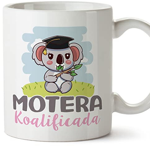 MUGFFINS Tazas para MOTERA mujer - En Español - Koalificado/koalificada - 11 oz / 330 ml - Regalo original y divertido
