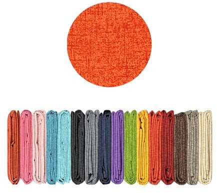 IlGruppone Telo Arredo Tinta Unita in Cotone Panama Grandfoulard Copridivano Copriletto Sofà Made in Italy - Arancione - 2 Posti 280x240