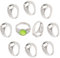 CHGCRAFT 10 pezzi regolabile in ottone vuoto anello impostazioni platino piatto rotondo pad anello base Blank impostazioni per anelli gioielli accessori