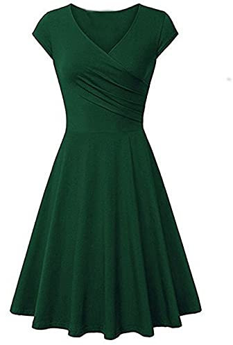 Topassion Schicke Sommerkleider, Abiballkleider Lang Chic Print Dresses for Women Elegant Sommerkleid Mädchen Strandkleider Damen Sommer Festliches Outfit Damen Einfach Ballkleider Kawaii Clothes
