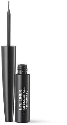 Bottega Verde - Professioneller Eyeliner mit Pinsel mit Vitamin E - Schwarz | Mit Vitamin E, scharfe und perfekte Farbe, wasserfest, schnell trocknend