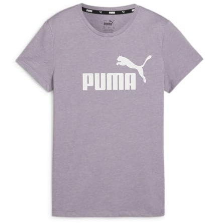 PUMA Unisex Ess Logo Heather Tee T-Shirts, Blasse Pflaume, XL EU