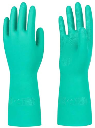 Eiito Arbeitshandschuhe Chemie Handschuhe, Chemikalienschutzhandschuhe, Schutzhandschuhe Chemikalien, Säurefeste (Green, XL)