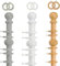FlickBuyz_Wooden Curtain Pole Rod Set, Curtain Poles With Multi Finials, Premium Quality Fixed Length Wooden Curtain Rail Pole Rod Set Multicolor Door, Window, Kitchen, Living Room (White, 240cm)