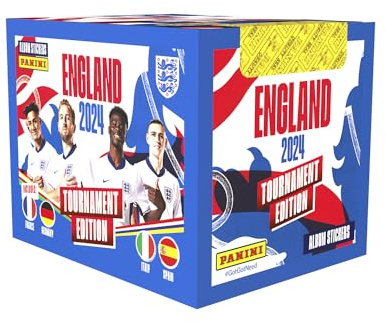 England 2024 Tournament Edition, offizielle Aufkleber-Kollektion, 50 Packungen
