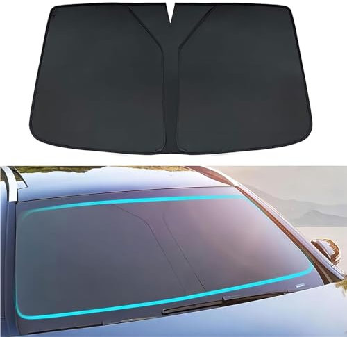 WYXFCBF Parasol Coche Delantero para Audi A4 B6 Sedan 2001 2002 2003 2004, Plegable Parasol para Parabrisas Protección UV Aislamiento TéRmico Accesorios,Black