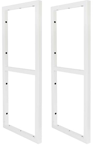 Natural Goods Berlin 2X Regalhalterung GRÜNAU - Wandregal aus Metall in Weiß - Wand Regalträger für Hängeregale in Wohnzimmer, Küche, Bad und Abstellkammer