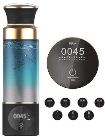 Botella de Agua de hidrógeno, hasta 3000-5000ppb de Contenido de hidrógeno, tecnología PEM/SPE, ventilación de purificación, generador de Agua de hidrógeno Recargable