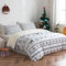 Tokokimo Housse de Couette Noël 220x240 avec 2 Taies d'oreiller 65x65 cm - Motifs Délicats et Amusants D'élans et de Flocons de Neige - Parure de lit Noël 220x240cm avec Fermetures éclair, Bleu