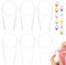 Aeelike 6 Stück Rundstricknadeln Aluminium Set 80 cm, Ergonomische Stricknadeln Rundstricknadel mit Size, 2-7 mm Langlebige Metall Rundstricknadel Set zum Stricken von Wolle und Garn