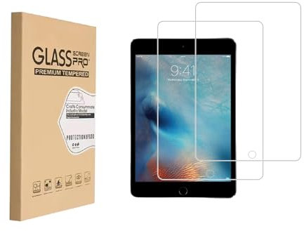 Shunwige Progettato per iPad Mini 5/4th Generation 7,9 pollici Tempered Glass Screen Protector 9H Anti Scratch HD Clear Bubble Free (2pcs)