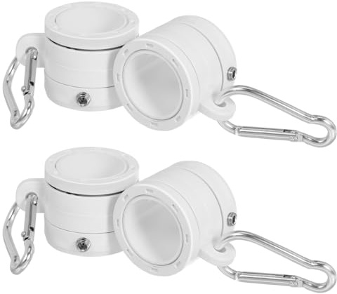 BESPORTBLE 4er Set Drehbare Fahnenmastringe aus Kunststoff 2,5 cm – Robuste Flaggenringe für einfache Montage, 360° Rotation, Outdoor-Fahnenmast-Zubehör