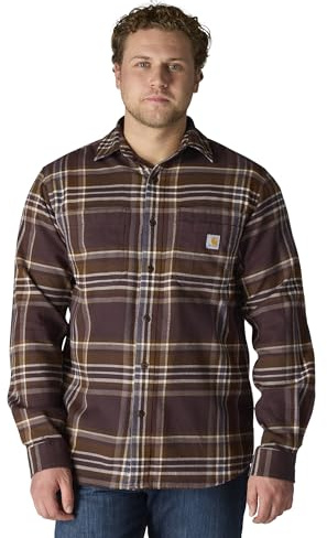 Carhartt Herren Workwear Relaxed Fit Midweight Flannelhemd L/S Plaid Shirt