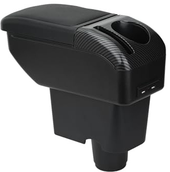 ZENVI Armrests Compatible with Volkswagen VW UP Armrest 2011-2023 Center Console Organizer Box Double Layer Storage Style Usable for Elbow Support （Black Style） | Black Style,Armrests,Center Console Organizer Box,Double Layer Storage Style,Usable for Elbow Support