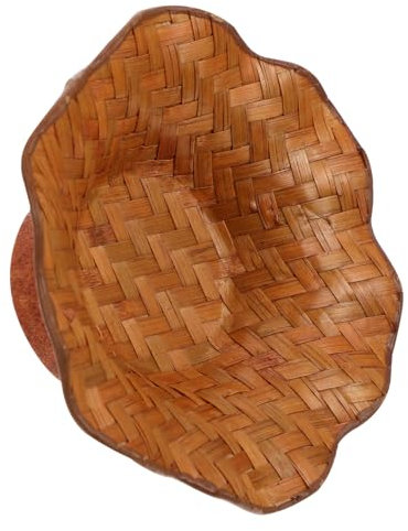 Amosfun Untersetzer Rattanbecher Nussschalen Autodekoration Esstisch Tischsets Vorspeisentablett Hoher Boden Tassenuntertasse Runde Tassenmatte Boho Tischsets Auto