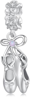 Teleye Ballettschuh-Anhänger Charm 925 Sterling Silber Charm, SCC2937