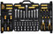 VEVOR 221 PCS Kit de Herramientas Mecánicas SAE y Métricas con Dados con Impulsión, Puntas, Llaves, Mango de Trinquete, Accesorios y Estuche de Almacenamiento de Plástico para Reparación de Automóvil