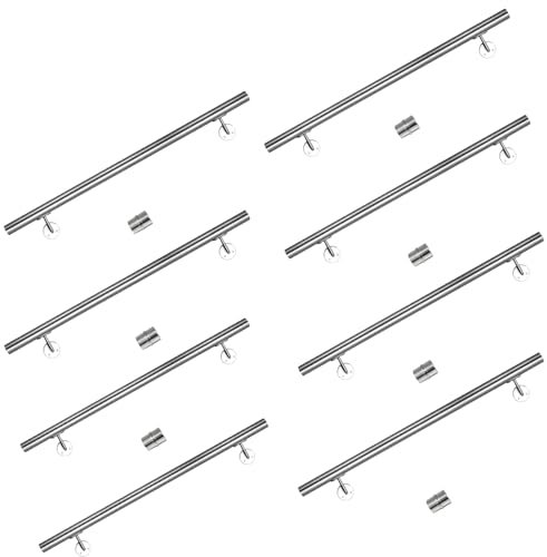 CAVATINY Edelstahl Handlauf Geländer für Treppen Brüstung Balkon - Wandhandlauf Wandhalterung - Innen und Außen Handlauf Geländer Treppengeländer Edelstahl (800CM)
