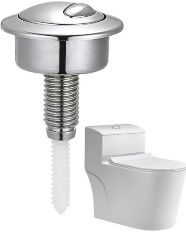 Ersatz für Toilettenspülung mit Druckknopf, Ersatz für Toilettendruckknopf, Ersatz für Doppelspül-Toilettenknopfspülung, Toilettenspülknopfdrücker, Toilettenzubehör Spültank für die meisten Toiletten