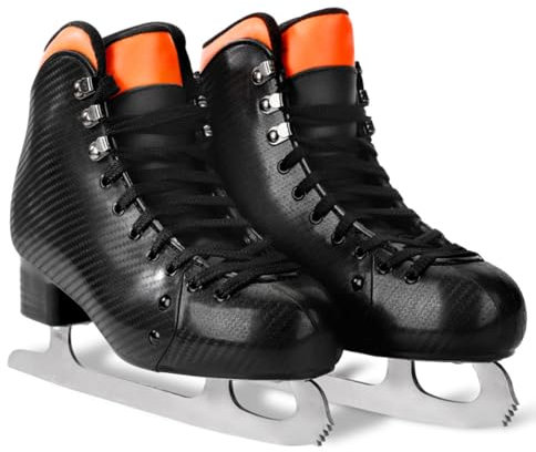 Schlittschuhe Unisex Jugend Freedom Ice Eishockey mit Edelstahlklinge Ice Skates zum Schnüren Kältebeständig und warm passt sich dem Knöchel an für Anfänger und fortgeschrittene Skater