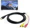 GBULTR HDMI to RCA Cable 5ft/1.5m HDMI Male to 3 RCA Audio Video Adapter Cable AV Converter Extension Cord, Supports 1080P for HDTV DVD Players Projectors Transmitter, (No Signal Conversion Function)