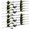 BOOSTEADY Portacanne da Pesca può Contenere fino a 10 Canne, Portacanne da Pesca per Garage, Portacanne da Pesca Montato a Parete o a Soffitto, Regalo per Attrezzi da Pesca, Verde, 2 Pezzi