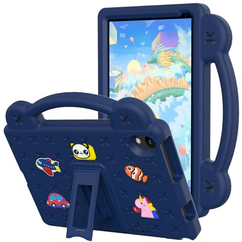 Étui avec poignée pour tablette HiGrace C107 | Urao C107 Android 14 tablette 10 2024, coque résistante aux chocs en mousse EVA résistante aux chocs avec support