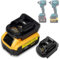 DM18M for Dewalt & Milwauke to for Makita Battery Adapter (Converter for Dewalt 20V & for Milwaukee M18 Battery to for Makita 18V Power Tools)