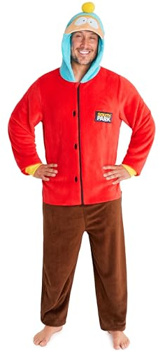 South Park Onesie für Herren und Jugendliche, Lustiger Cartman Ganzkörperanzug aus Fleece, Schlafanzug Männer, Geschenk für Männer