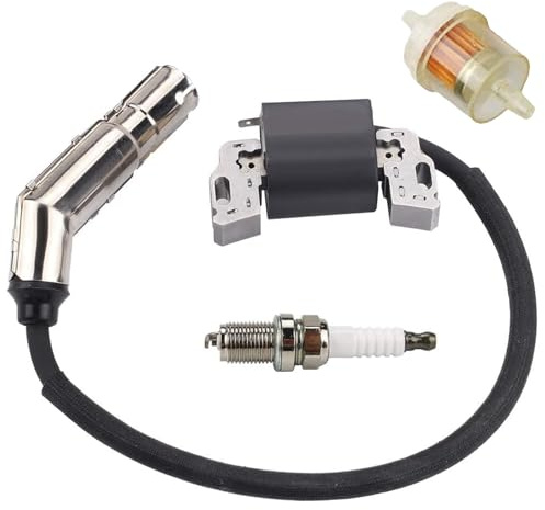 Zündspule und Zündkerze für Briggs & Stratton 799650 592841 795315 495859 21A807 21A877 21A902 21A907 21A907 21A907 17HP 17.5HP 19.5HP 20HP Rasenmäher Kompatibel mit MTD Poulan Troy-Bilt Craftsman