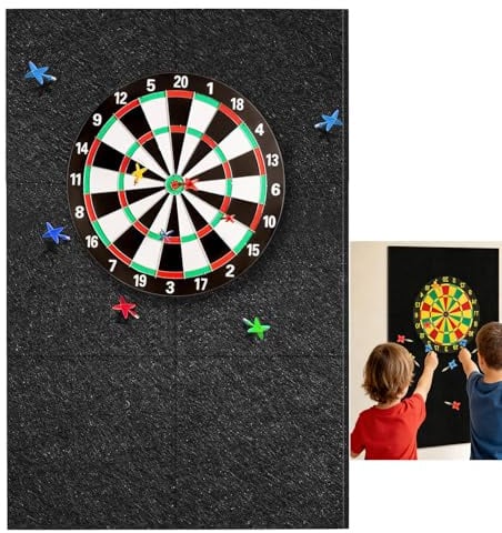 Xtrillogen Dart Wandschutz Selbstklebend,Gespleißt Wandschutz Dartscheibe, Filz Dart Schutz Wand Schallschutz, Dartscheibe Schutz Wand, Dartboard Surround für Innen und Außen