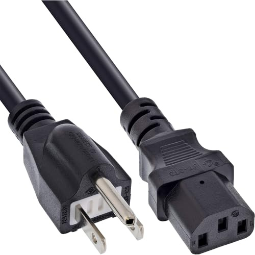 InLine Netzkabel Japan auf Kaltgerätestecker C13, 3-polig, für Stromversorgung in Japan, geeignet für PC, Monitor, Audio, schwarz, 1,8m, 16658J