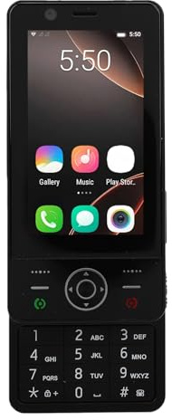 Oreilet Telefono Slide 4G, Slot per Doppia Scheda SIM, Touch Screen 3, Telefono Cellulare, WiFi Bluetooth 2000 MAh, Batteria, Tastiera, Pulsanti, Cellulare per Anziani (BLACK)