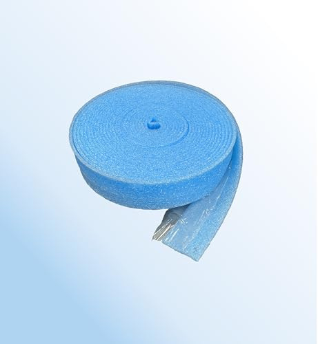 1 Rolle Randdämmstreifen mit Folie für Estrich / blau / verschiedene Größen: 10 mm x 120mm /10 mm x 150mm x 25m / 8mm x 150 mm / auf der Rolle 25 bzw. 50m (10mm x 150mm x 25m)