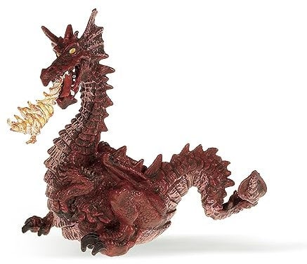 Papo 39016 - Feuerspeiender Drache, Spielfigur, rot