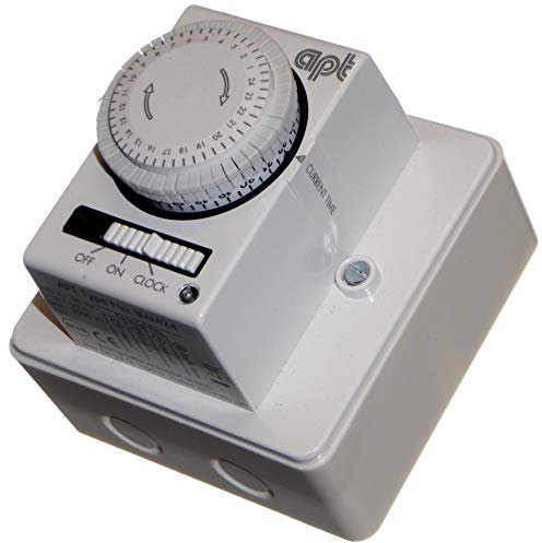 24hr Mechanical Timer for Immersion Heating and Lighting - Supplied with Back Box - APT IMM24
