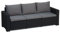 Allibert California Grau 3 &Sitzkissen, Rattan, Mit Sofa