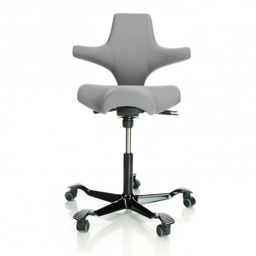 HÅG Capisco 8106 Drehstuhl, grau Stoff Xtreme Gestell schwarz lackiert